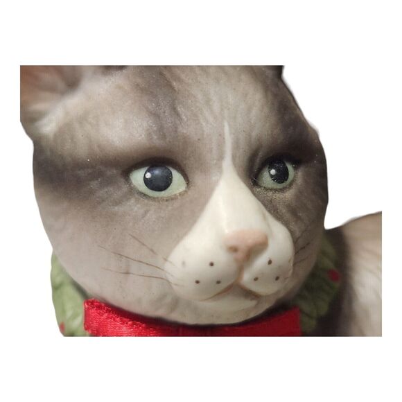 Vintage Schmid Gordon Fraser Cat Music Box Christmas Holiday Working 1985 - Picture 3 of 12